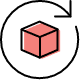 A box with an arrow around it.