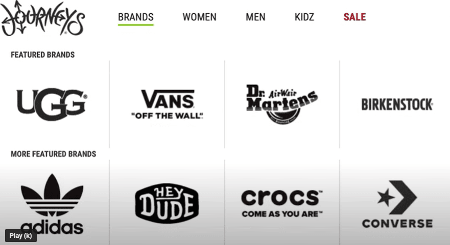 Journeys featured brands