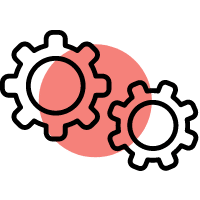 Icon of two gears