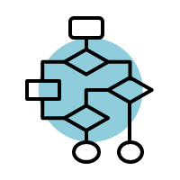 Icon of logistics flowchart