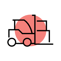 Icon of a forklift