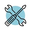 Wrench and screwdriver icon