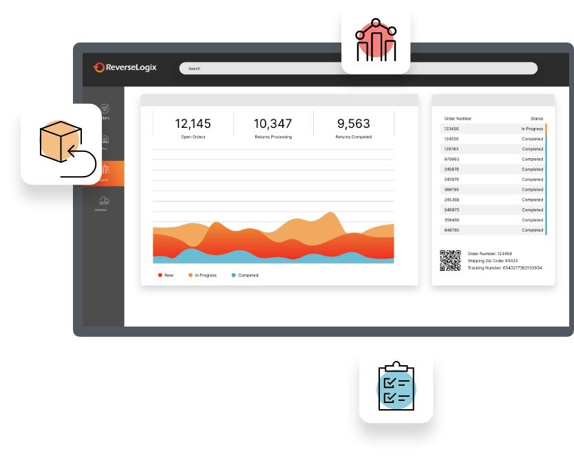 A screenshot of returns management software