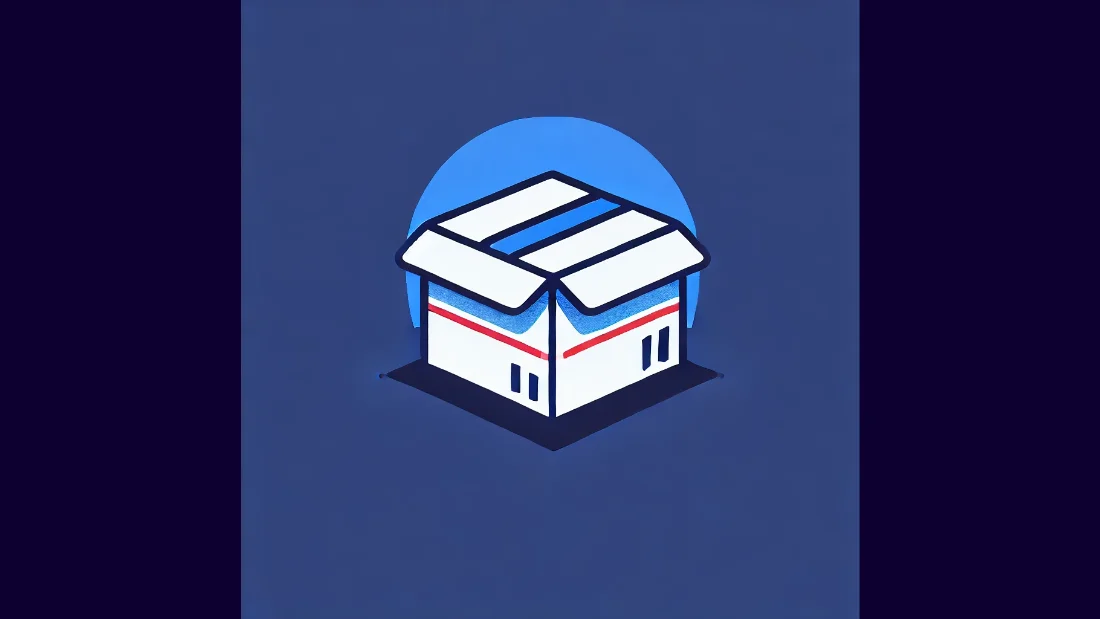 Illustration of an open returns box